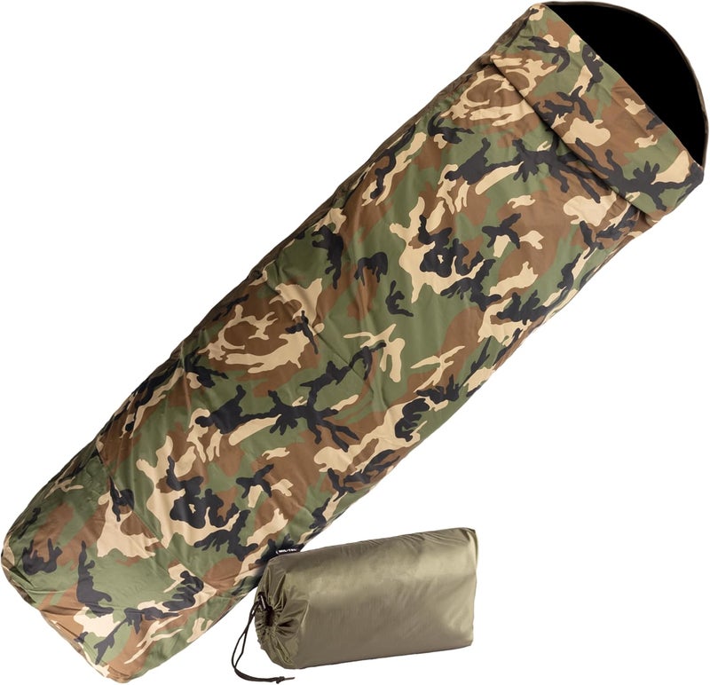 MIL-TEC Trilaminate Durable Waterproof Lightweight Breathable Tactical Outdoor Camping Hiking Generous Cut Sleeping Bag Cover with Zip Closure | Suitable for Various Sleeping Bags - Image 1
